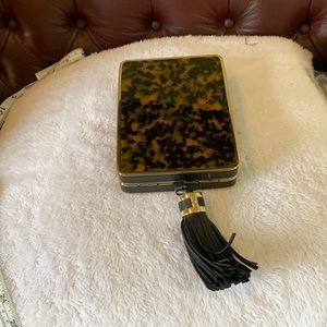 NWT Tory Burch “Adele tortoise minaudiere”